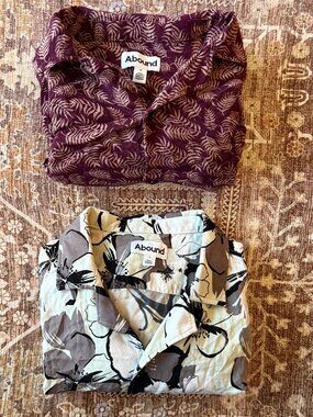 M/L Mens Abound Artsy Botanical Viscose Long Button Up Bundle
